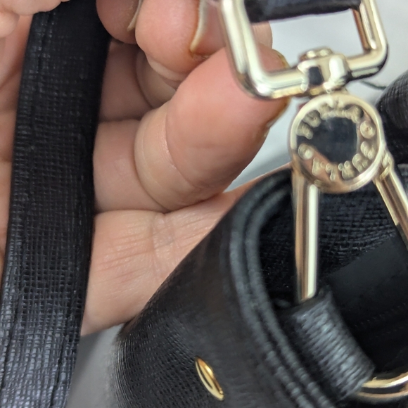 Furla Black Leather Hobo Bag with Detachable Strap.  Almost Like New - Picture 7 of 16